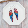 Macaw Parrot Earrings Handmade in Red and Blue - Stunning Handmade Jewelry