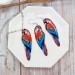 Macaw Parrot Earrings Handmade in Red and Blue - Stunning Handmade Jewelry