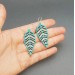 Craft Beautiful Earrings: Turquoise Leaf Beaded Pattern