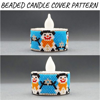 Christmas Snowman Battery Tea Light Candle Cover Pattern