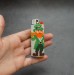 Leprechaun with Beer on Rainbow Background Beaded Lighter Case Pattern