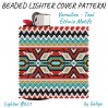 Craft Ethnic Lighter Cases: Vermillion Teal Seed Bead Design