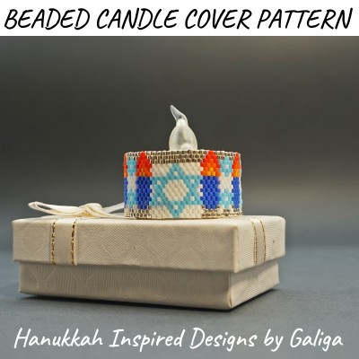 Star of David Candle Holder Beaded Pattern Hanukkah DIY Designs