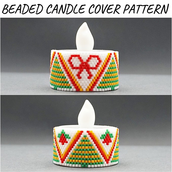 Merry Christmas Tree Electric Tea Light Candle Holder Pattern