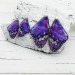 Mystic purple butterfly wing earrings, handmade and elegant