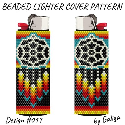 Dreamcatcher Lighter Holder Beaded Pattern