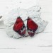 red butterfly earrings
