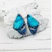sky blue butterfly wing earrings