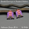 Spooky Witch Legs Beaded Pattern for Earrings, Pendants, and Keychains