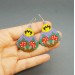 Craft Festive Earrings: Mushrooms and Bat Beaded Pattern