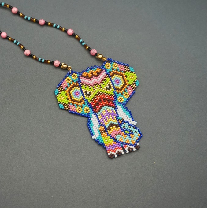 Craft Unique Accessories: Beaded Elephant Pattern in Ethnic Style