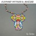 Beaded elephant design in ethnic style for creating pendants, earrings, and other accessories