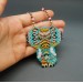 Create Boho Accessories: Seed Bead Elephant Pattern in Turquoise Shades