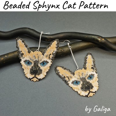 Sphynx Cat Beaded Pattern