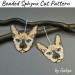 Beaded Sphynx cat design for creating pendants, earrings, and other accessories