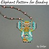 Create Boho Accessories: Seed Bead Elephant Pattern in Turquoise Shades