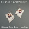 Quirky Boo Ghost in Glasses Beaded Pattern for DIY Accessories