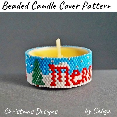 Merry Christmas Tea Light Candle Wrap Pattern