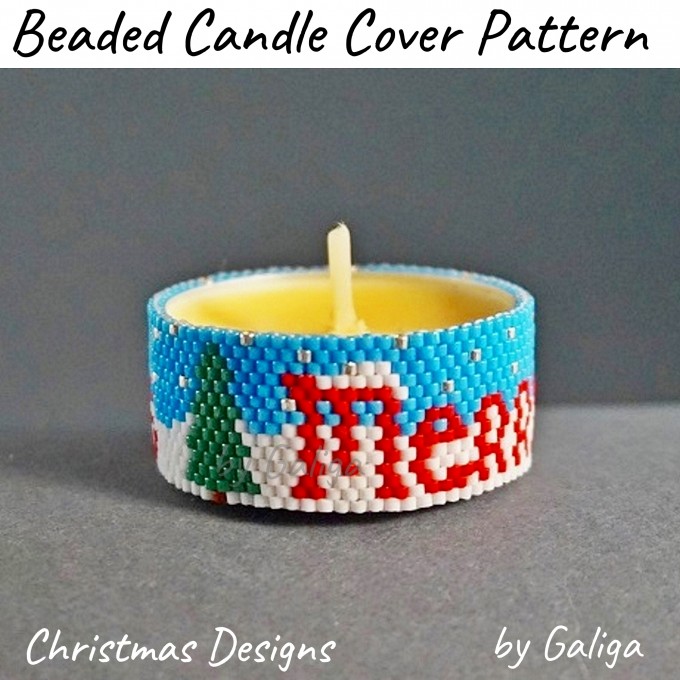 Create Festive Candle Decor: Merry Christmas Tea Light Wrap Pattern