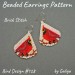 Red Cardinal Bird Beaded Earrings Pendant Pattern for DIY Jewelry