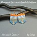 Menorah beaded earrings pattern for Hanukkah in blue and gold.