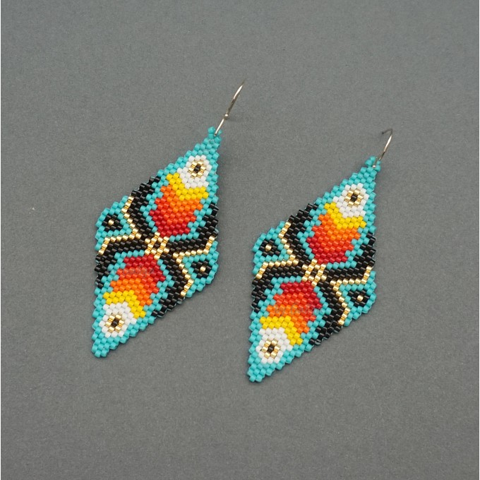 Create Unique Geometric Earrings with Ethnic Beadwork