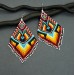 Tribal oversized beaded earrings