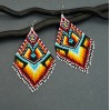 Oversized Seed Bead Statement Earrings | Tribal Ethnic Style Jewelry