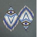 Evil Eye Earrings Oversized XL Blue & White
