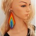 Rainbow oversized beaded earrings