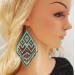 Shop the Teal Blue Oversized Statement Beaded Earrings from Galiga Jewelry