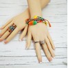 Boho Beaded Multistrand Bracelet in Autumn Colors