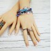 Friendship blue pink beaded bracelet