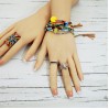 Beaded Friendship Multistrand Bracelet in Fall Colors