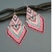 Shop Oversized Beaded Earrings with Fringe in Pink Carnation Shades