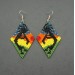 Kokopelli Beaded Earrings in Vibrant Colors