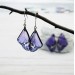 Ultra violet butterfly earrings