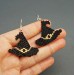 Witch Hat Earrings of Seed Beads
