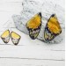 Yellow butterfly earrings