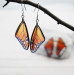 Monarch butterfly earrings