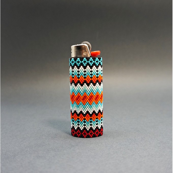 Lighter cover pattern - Colorful Design in Ethnic style