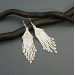 Small White Beaded Earrings with Fringe