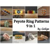 Peyote Ring Patterns Set - 7 Rows Rings