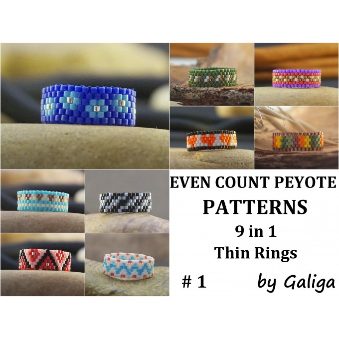Peyote Ring Patterns Set