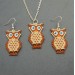 Cute owls set beaded