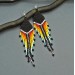 Black long dangle beaded earrings
