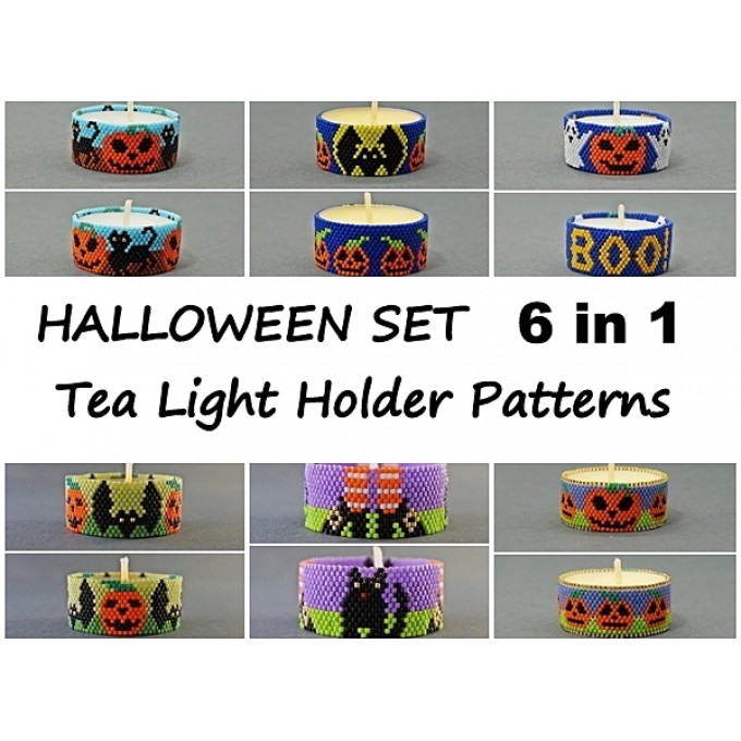 halloween candle covers set