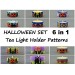 halloween candle covers set