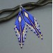 Cornflower blue beaded dangle earrings