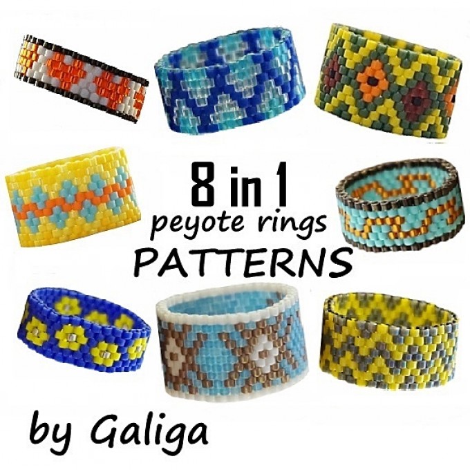 Peyote Ring Patterns Set
